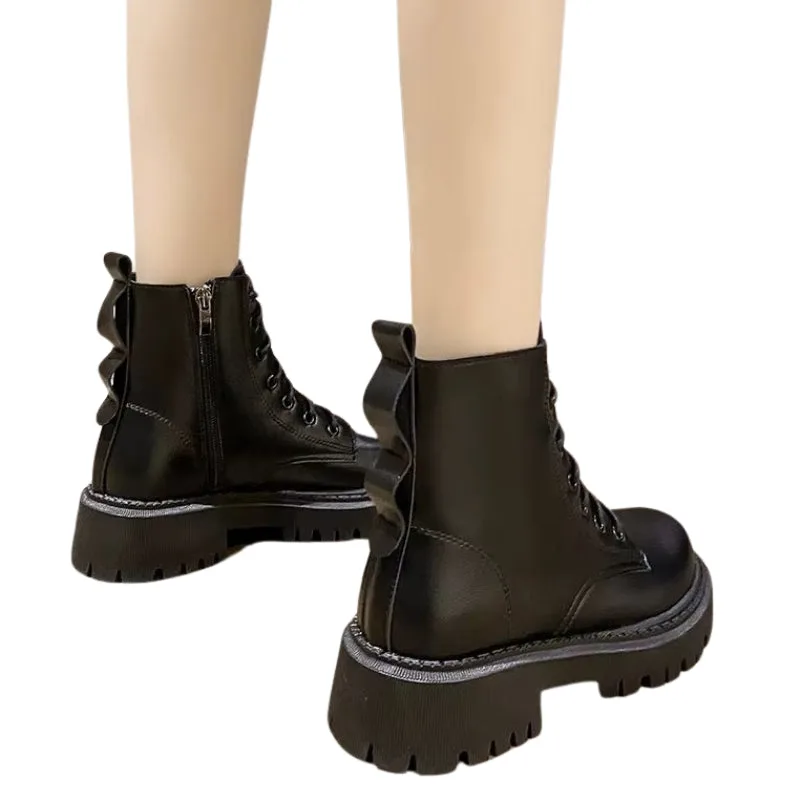 View 7 — Women’s steampunk ankle boots — military
