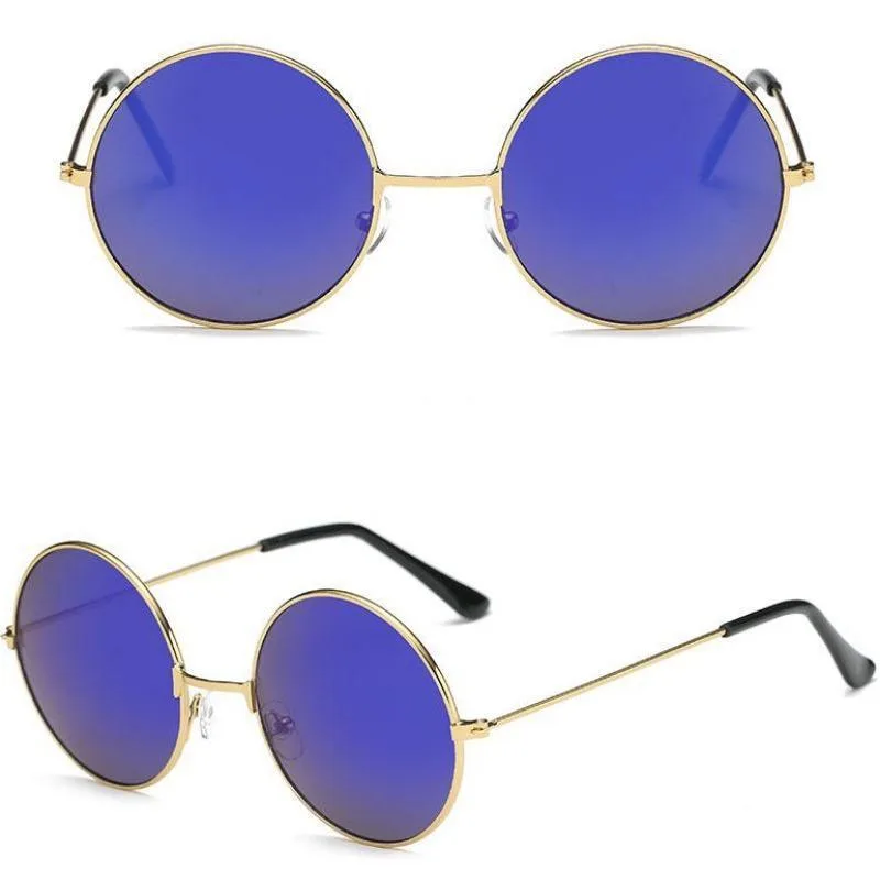 Women’s vintage-style steampunk sunglasses — round