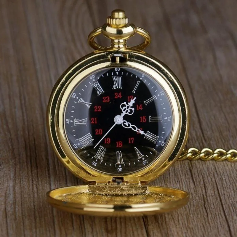 View 2 — Vintage-style steampunk pocket watch — gold colour