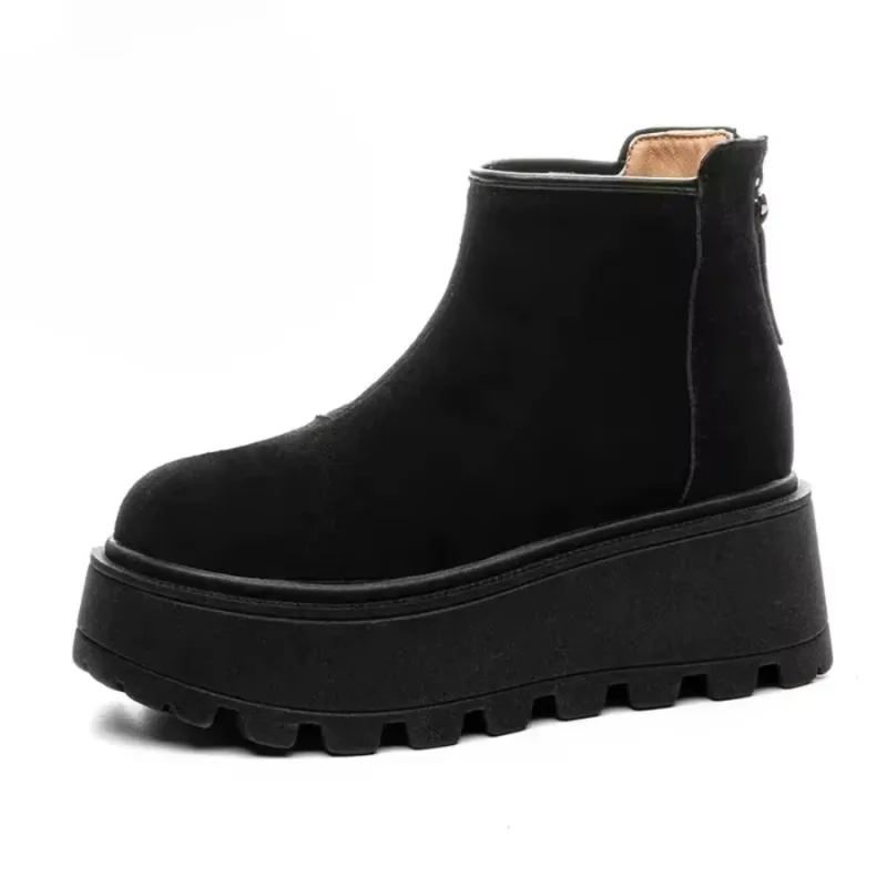 View 3 — Steampunk ankle boots — Chelsea suede
