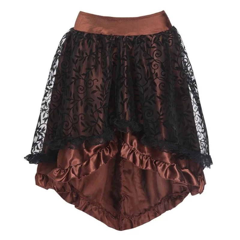 Steampunk skirt — short brown