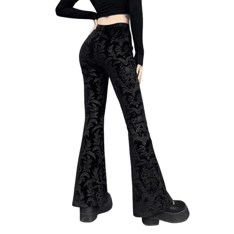 View 2 — Women’s gothic steampunk trousers — black