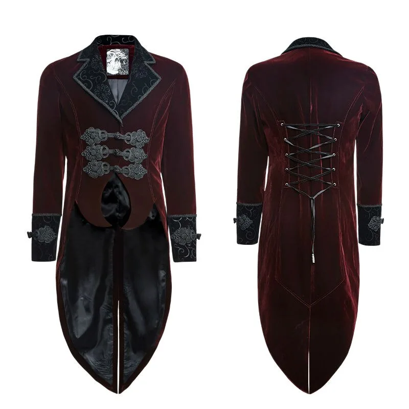 View 2 — Men’s Victorian gothic steampunk jacket