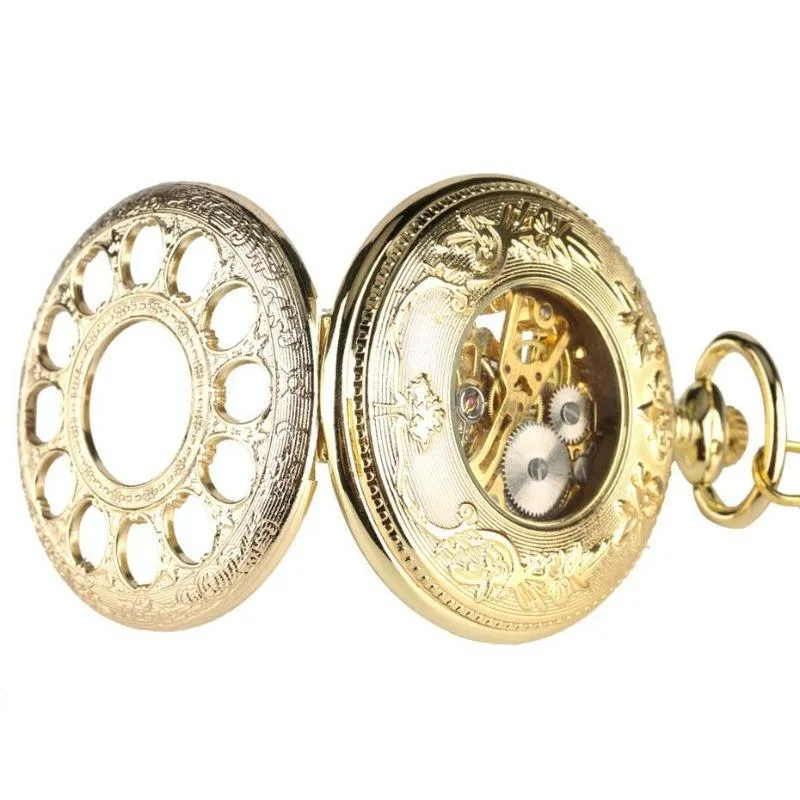 View 5 — Antique-style steampunk watch — pocket plated gold colour