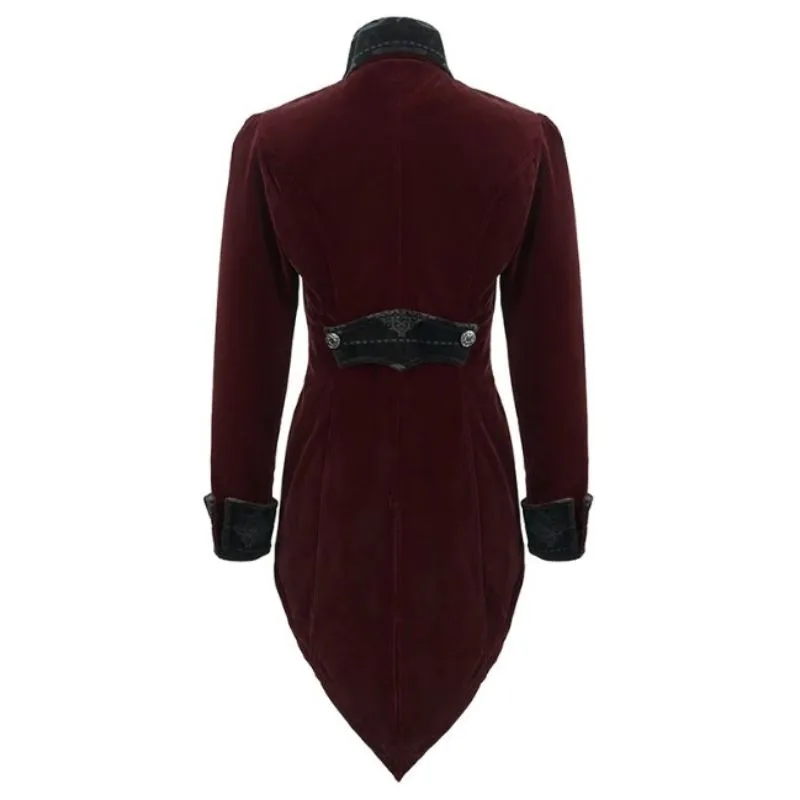 View 6 — Men’s gothic steampunk jacket — red
