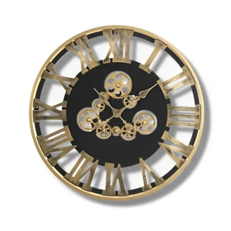 Steampunk clock — cog rotating