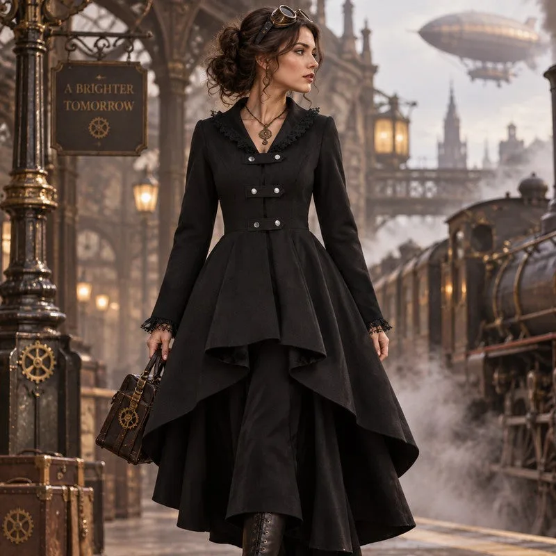 View 13 — Women’s Victorian steampunk jacket — Style