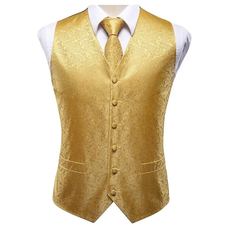 View 3 — Men’s steampunk waistcoat — costume yellow
