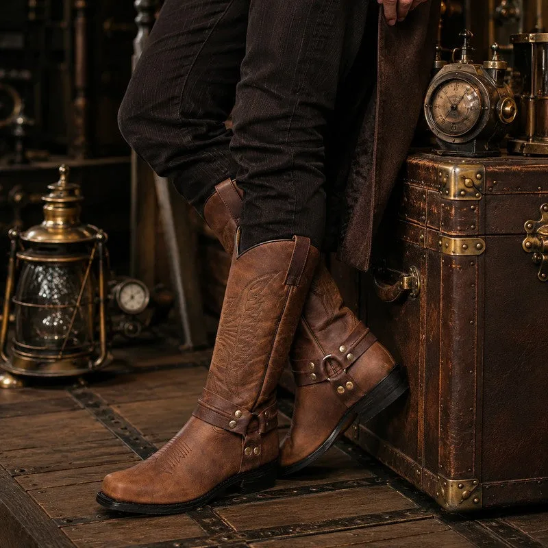 View 4 — Men’s steampunk boots — Cowboy