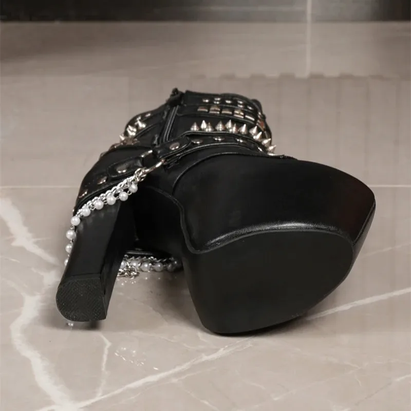 View 6 — Gothic steampunk ankle boots