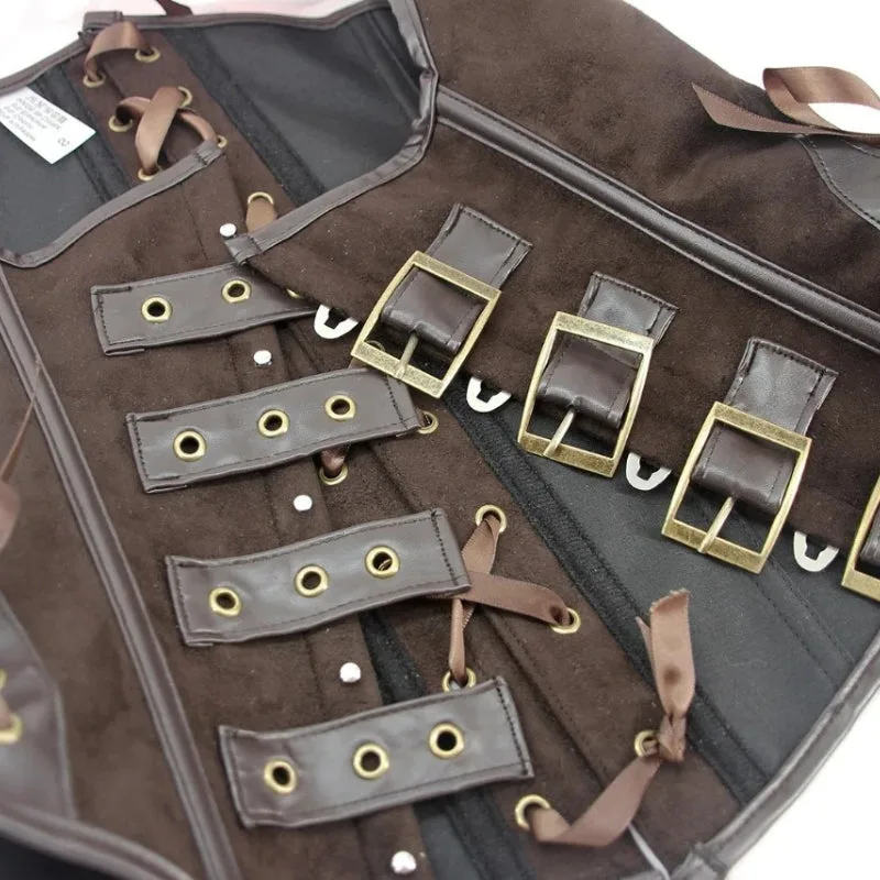 View 8 — Steampunk corset — faux leather