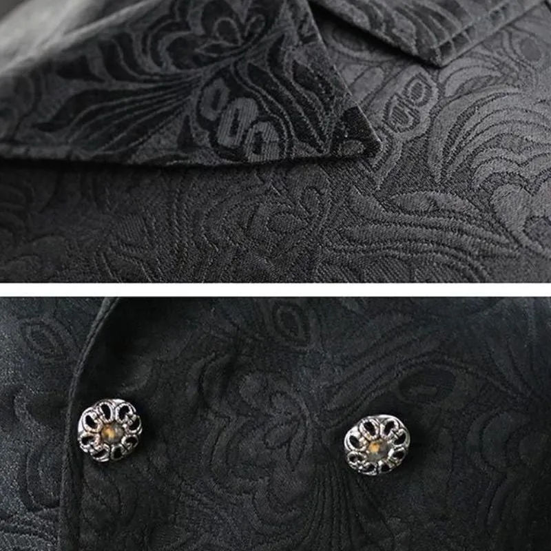 View 5 — Men’s gothic steampunk waistcoat — sleeveless long