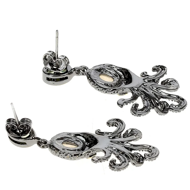 View 4 — Steampunk earrings — octopus