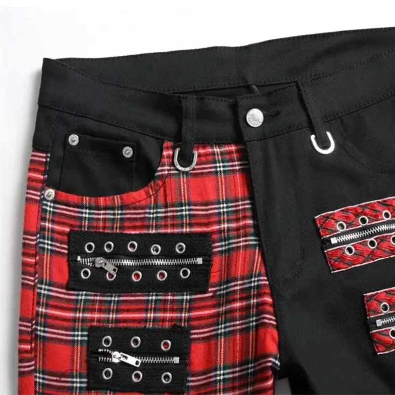 View 3 — Gothic steampunk trousers — tartan