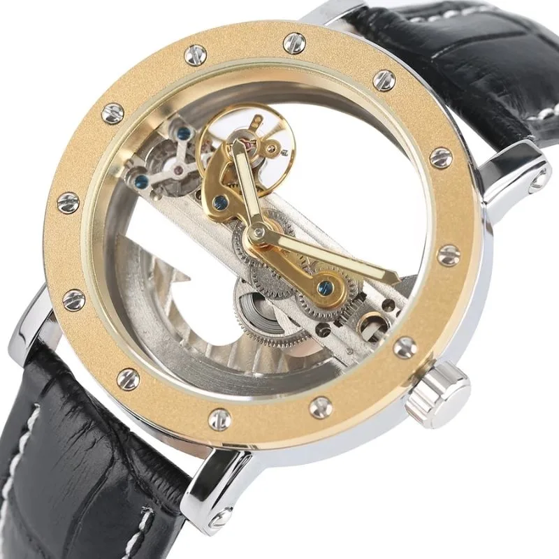 View 8 — Men’s steampunk watch — skeleton transparent