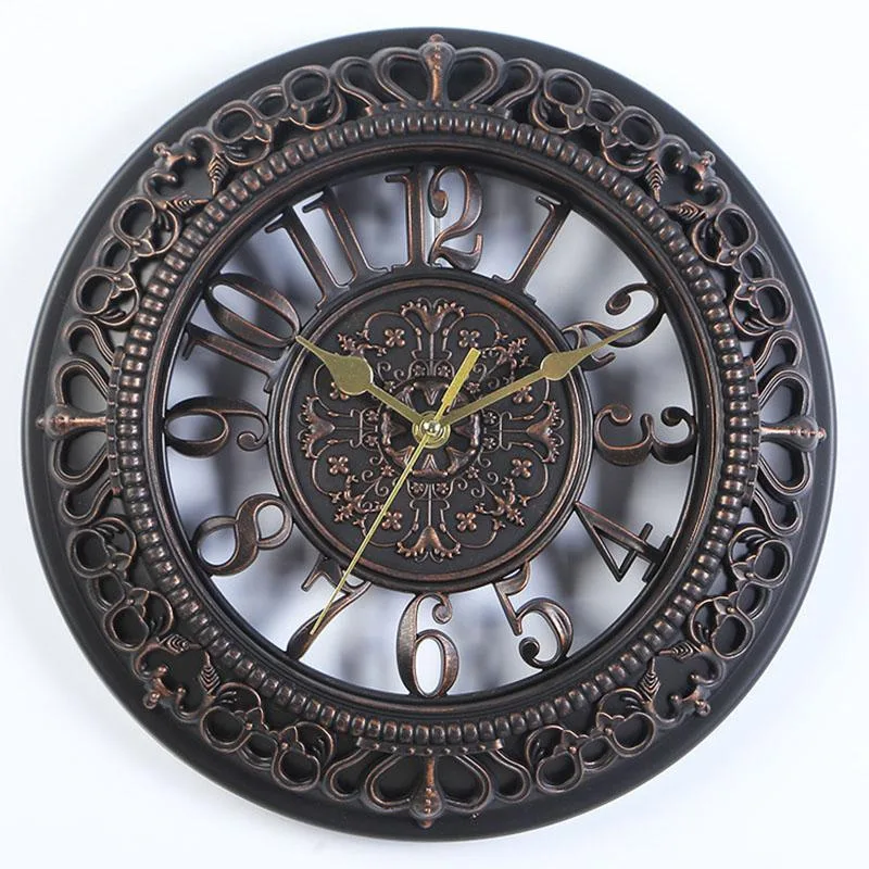 View 2 — Antique-style steampunk clock — round