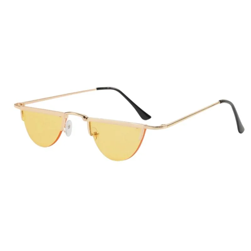 View 3 — Vintage-style steampunk sunglasses — half moon