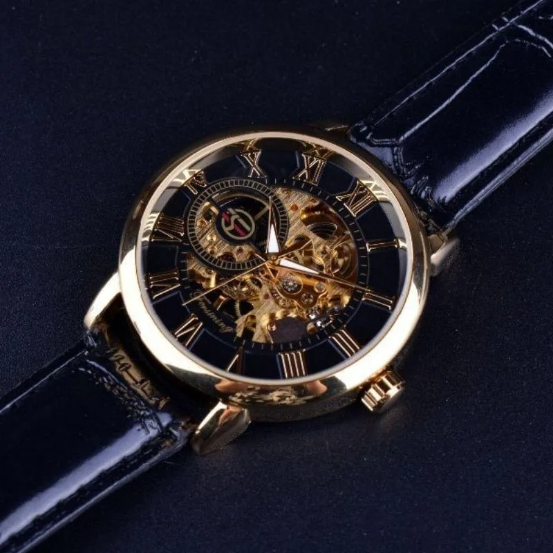 View 3 — Men’s mechanical automatic steampunk watch