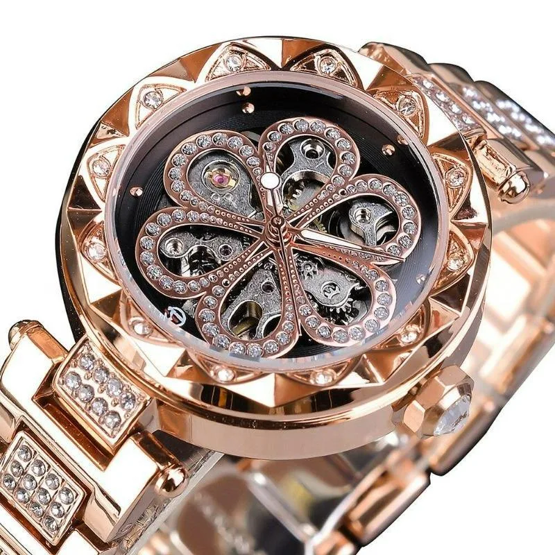 View 5 — Women’s steampunk skeleton watch — elegant style