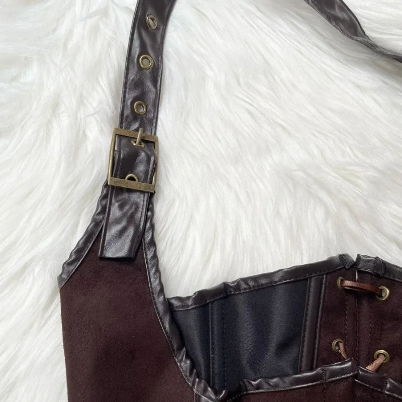 View 7 — Steampunk corset — faux leather