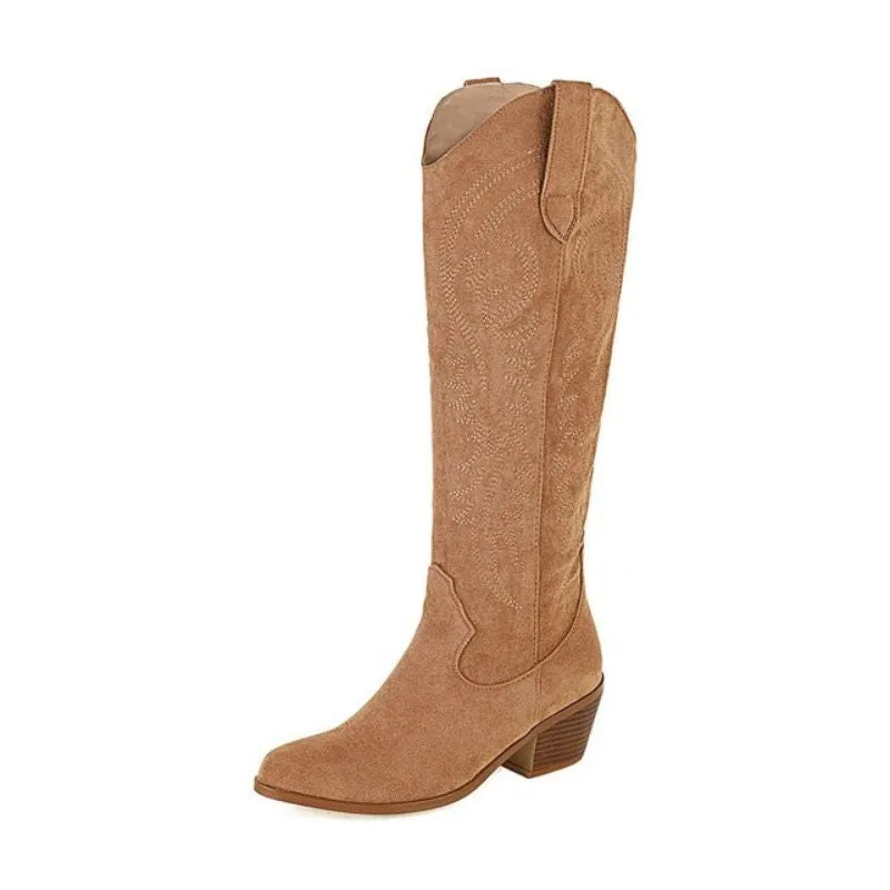 Women’s steampunk boots — suede Western