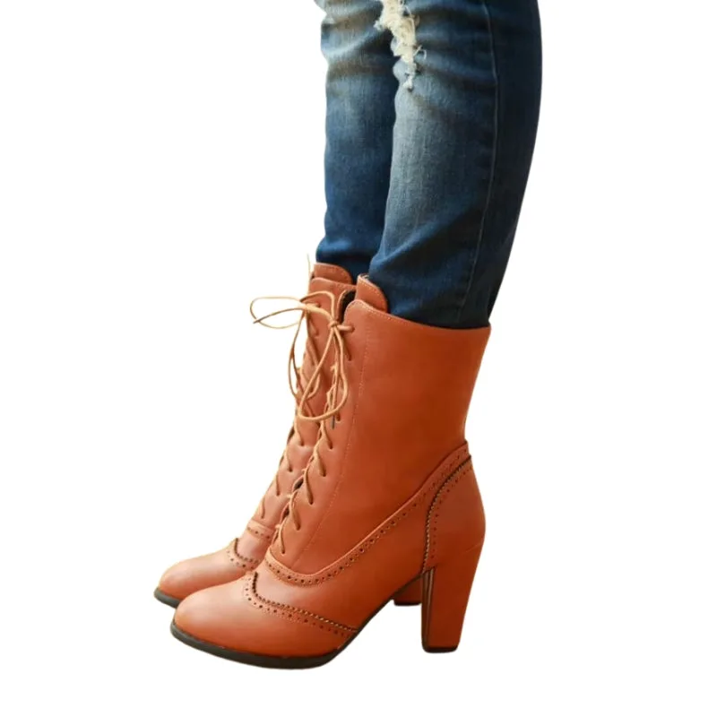 View 5 — Steampunk ankle boots — brown