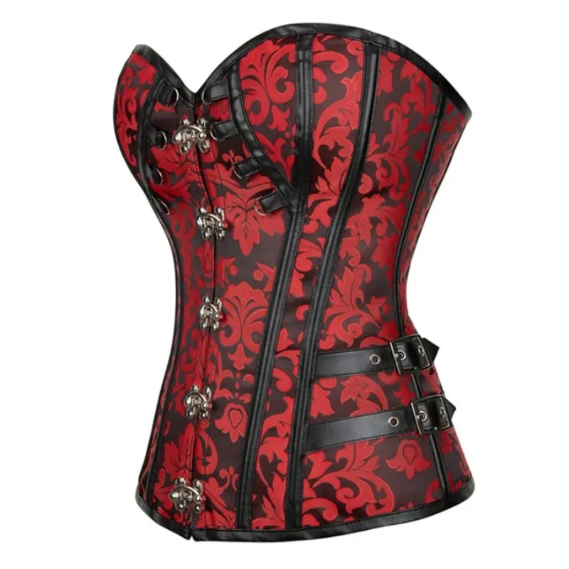 Steampunk corset — red