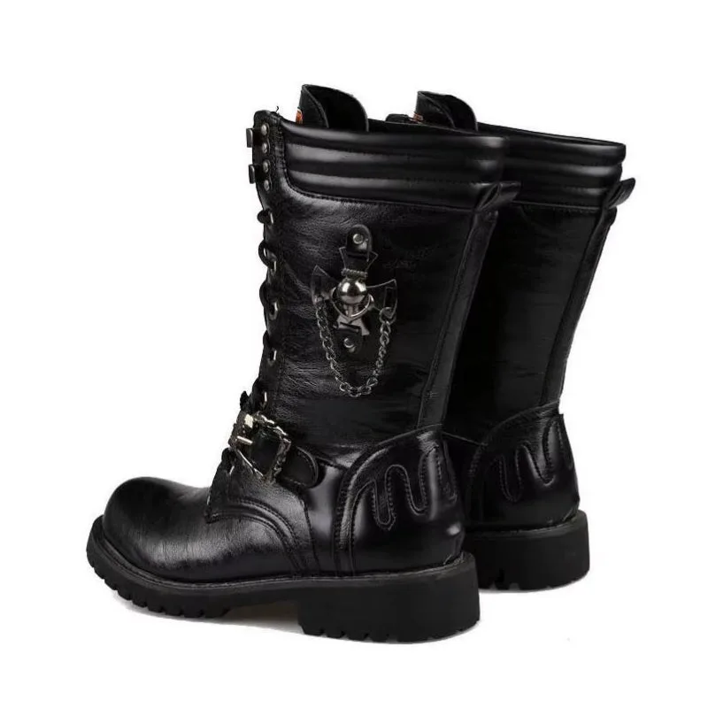 View 3 — Gothic steampunk boots — skull