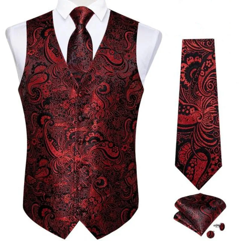 Men’s steampunk waistcoat — red wedding Men’s steampunk waistcoat — red wedding