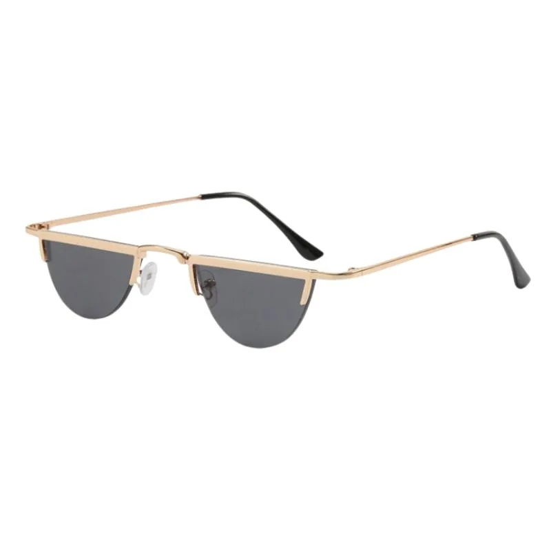 View 5 — Vintage-style steampunk sunglasses — half moon