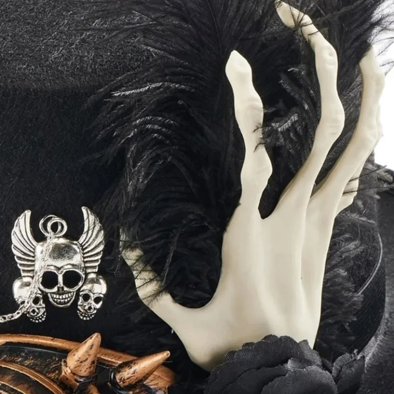 View 3 — Steampunk hat — skull