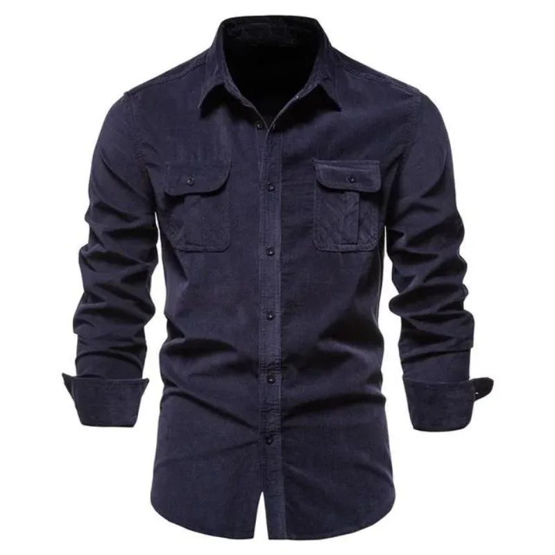 View 9 — Men’s steampunk shirt — velvet ribbed