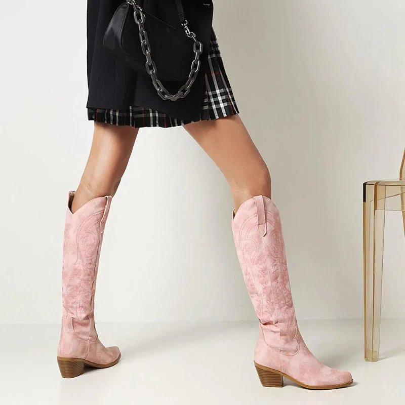 View 4 — Women’s steampunk boots — suede Western