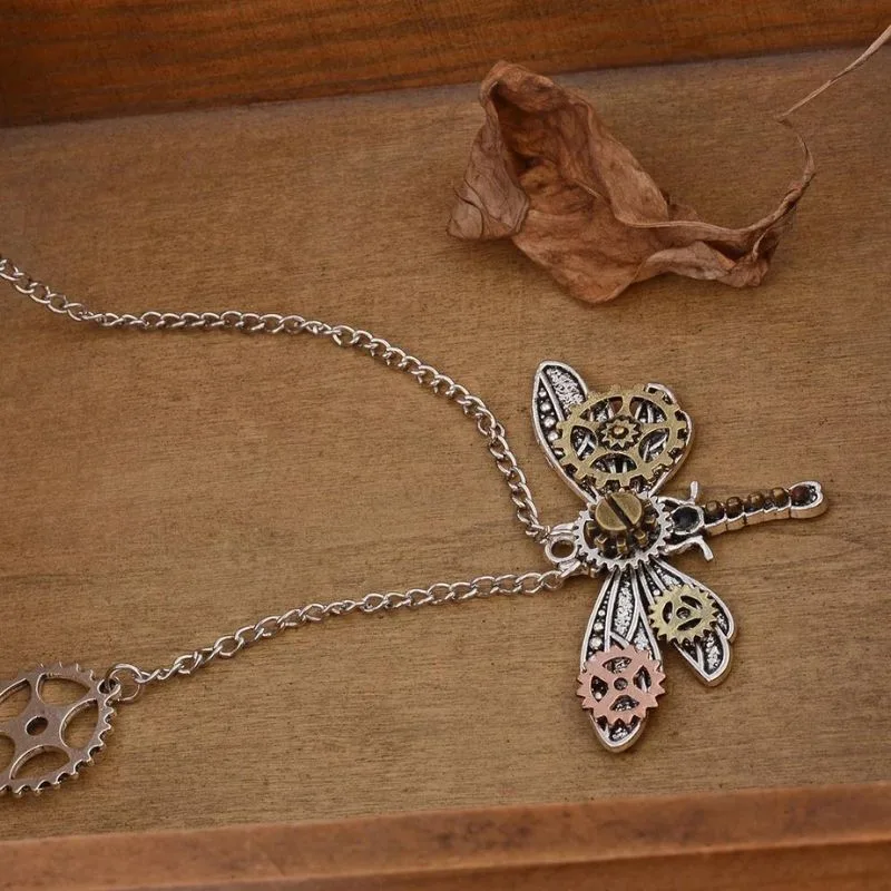 View 6 — Steampunk necklace — butterfly