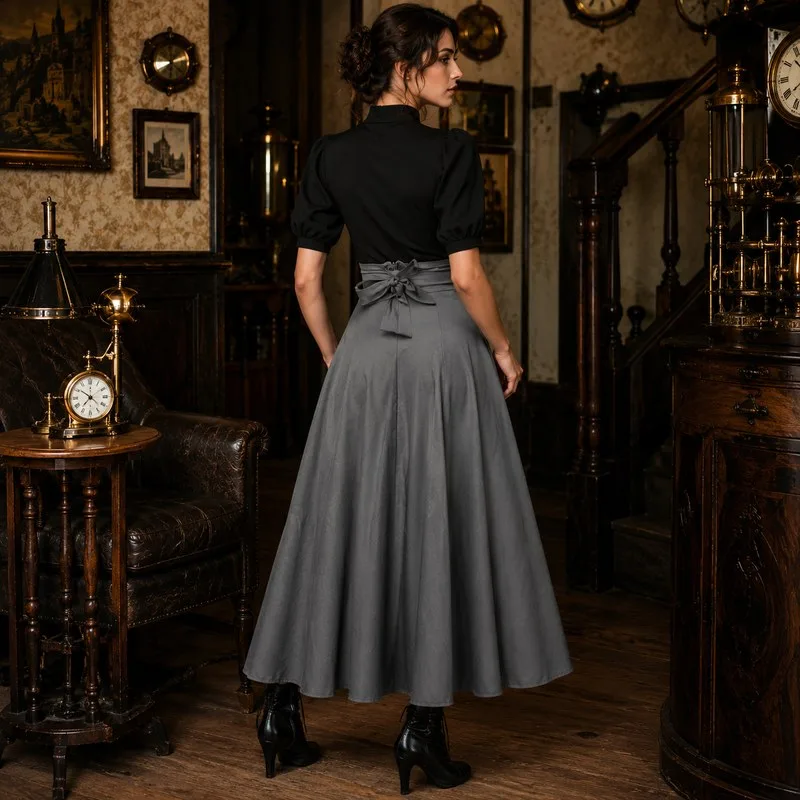View 11 — Steampunk skirt — long with pockets