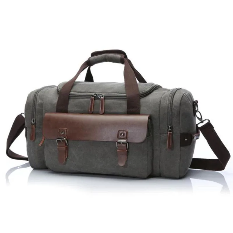 View 3 — Vintage-style steampunk bag — travel canvas