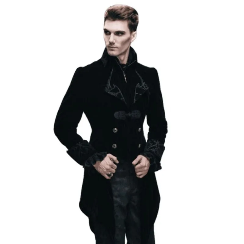 View 2 — Men’s gothic steampunk jacket — velvet