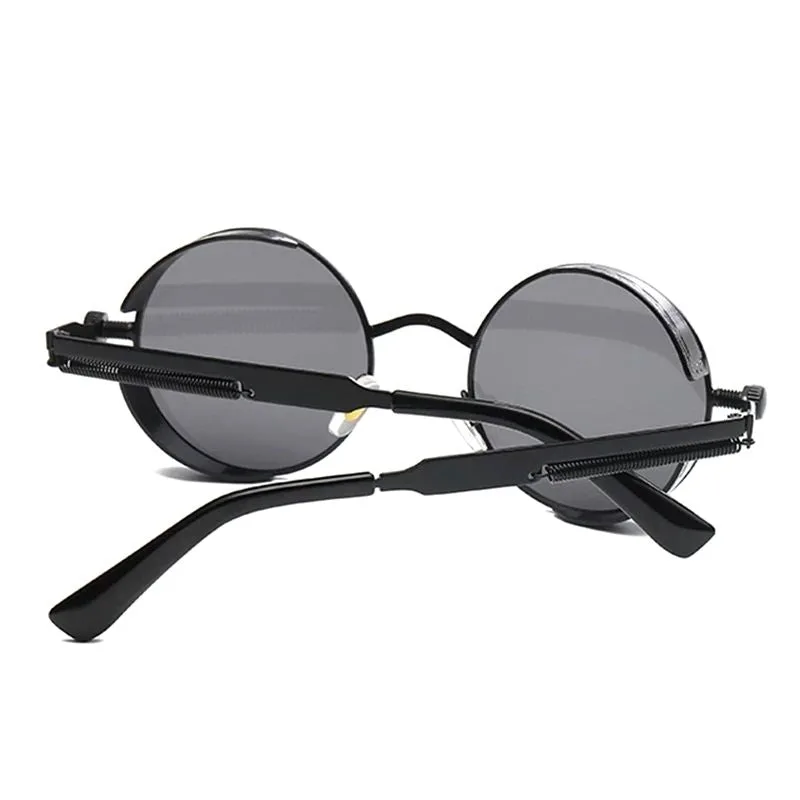 View 4 — Vintage-style steampunk sunglasses — black