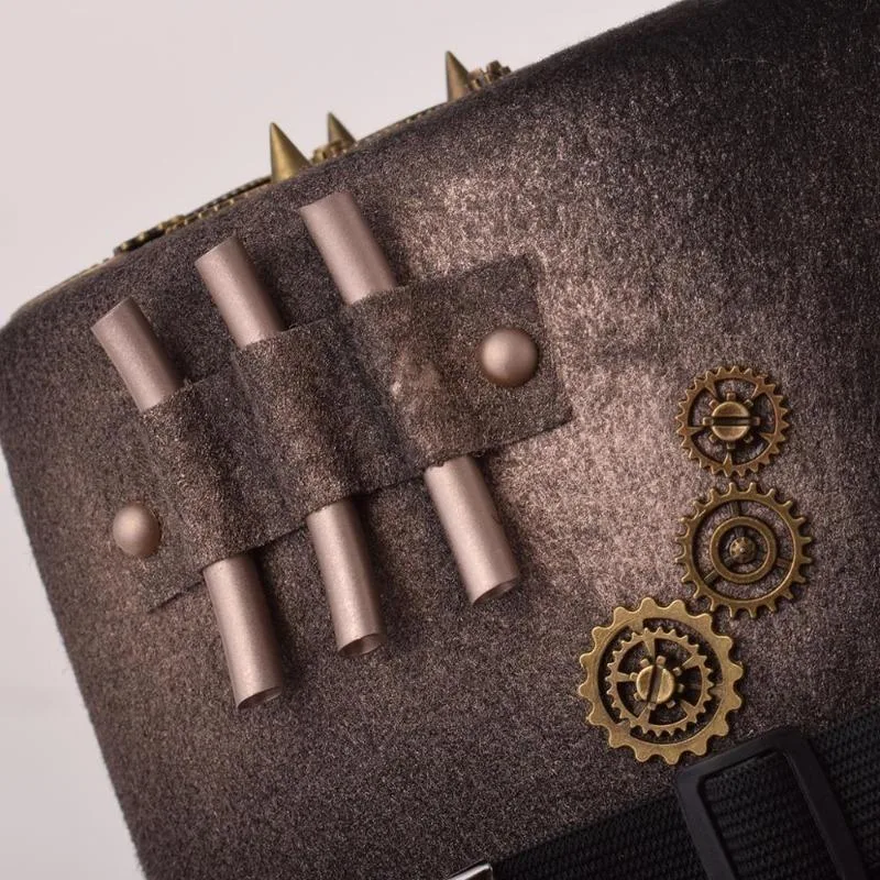 View 4 — Steampunk top hat — Hat with cogs