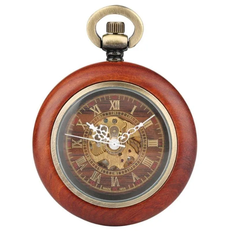 Steampunk pocket watch — wood