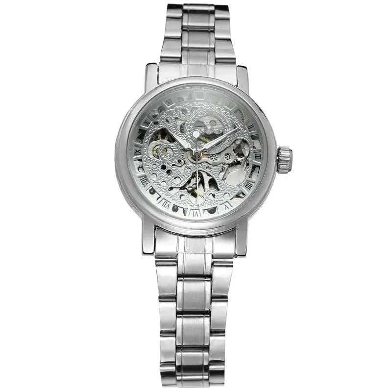 View 2 — Women’s steampunk watch — skeleton visible