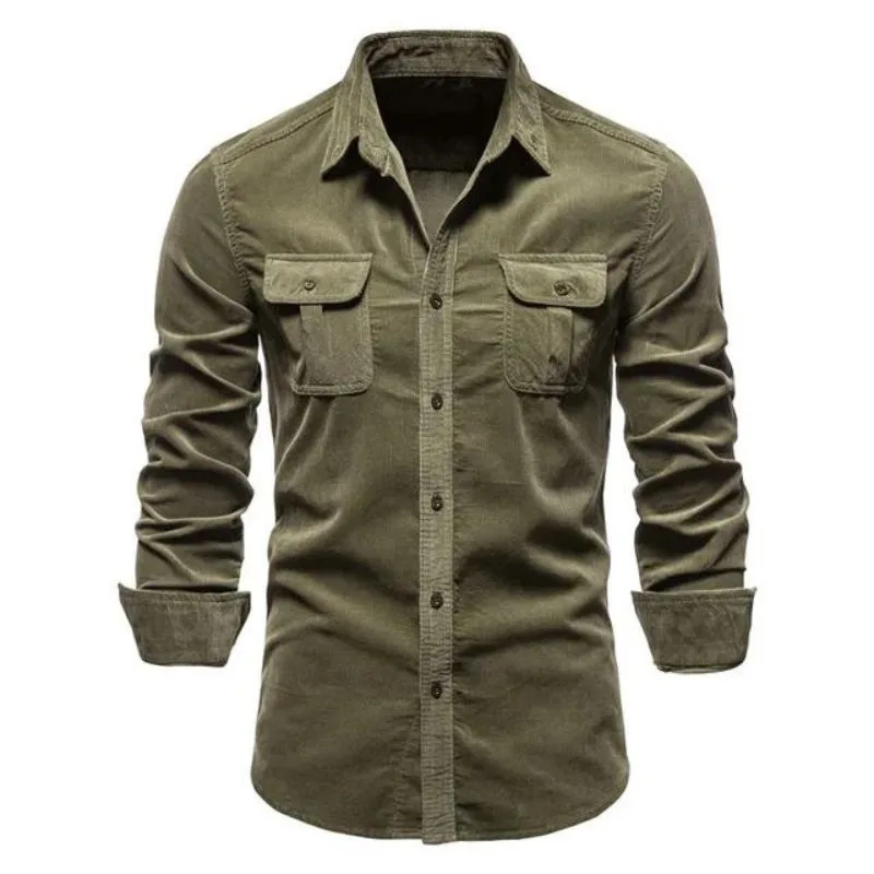 View 7 — Men’s steampunk shirt — velvet ribbed