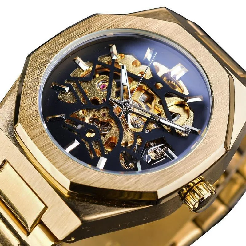 Steampunk watch — dial hexagonal