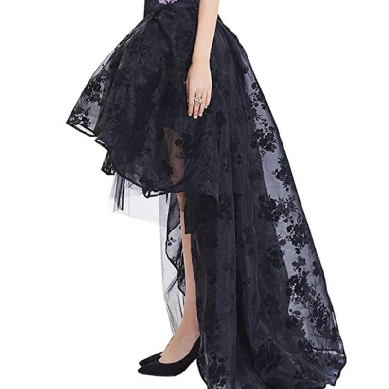 View 2 — Gothic steampunk skirt — long lace