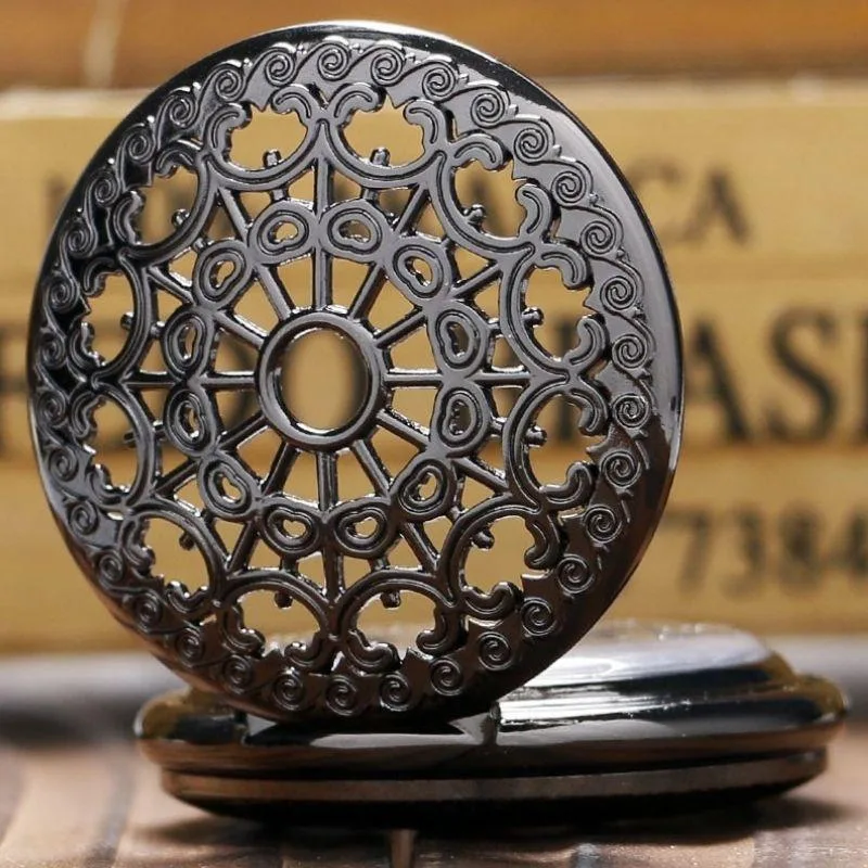 View 4 — Men’s vintage-style steampunk pocket watch — (box)