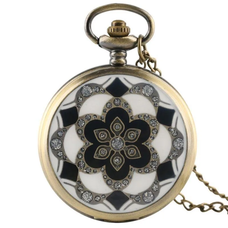 Steampunk pocket watch — flowers