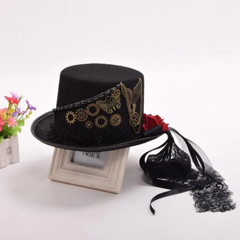 View 3 — Gothic steampunk hat