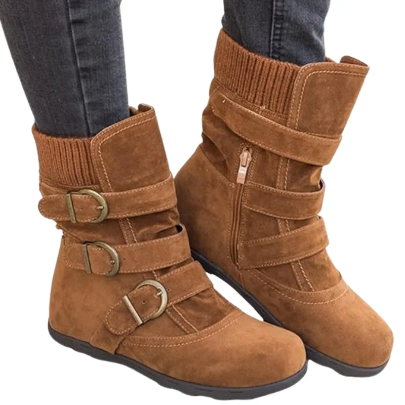 View 7 — Women’s steampunk ankle boots — warm