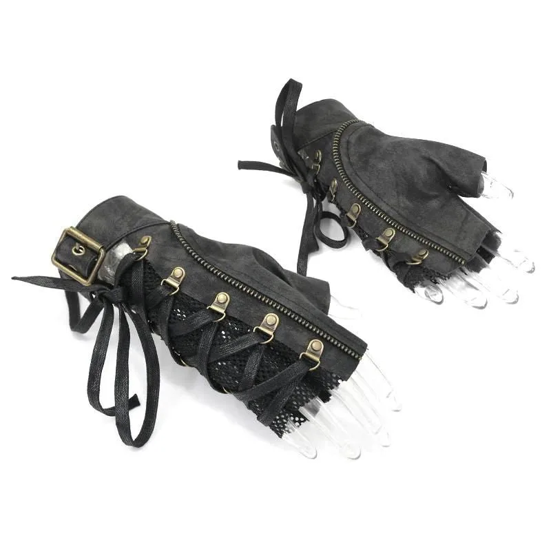 Men’s gothic steampunk fingerless glove