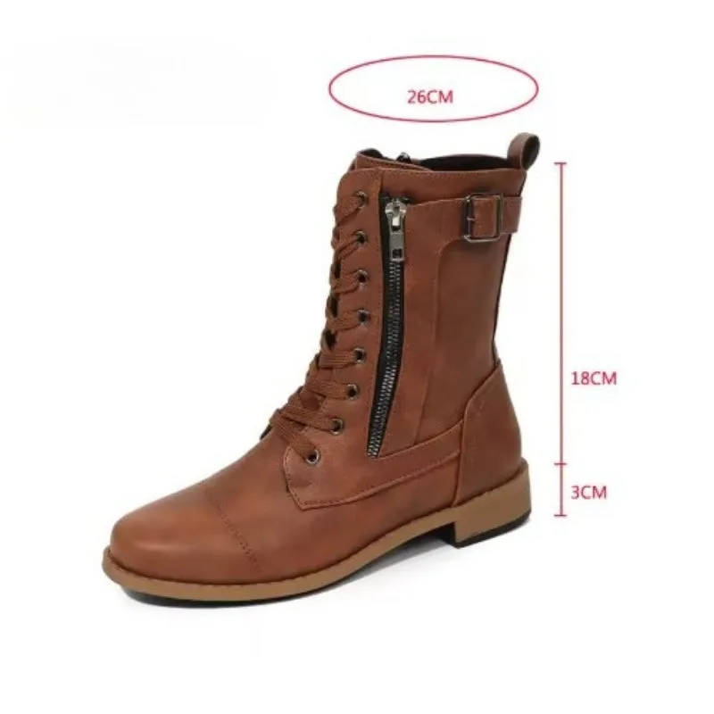 View 3 — Retro steampunk ankle boots — punk